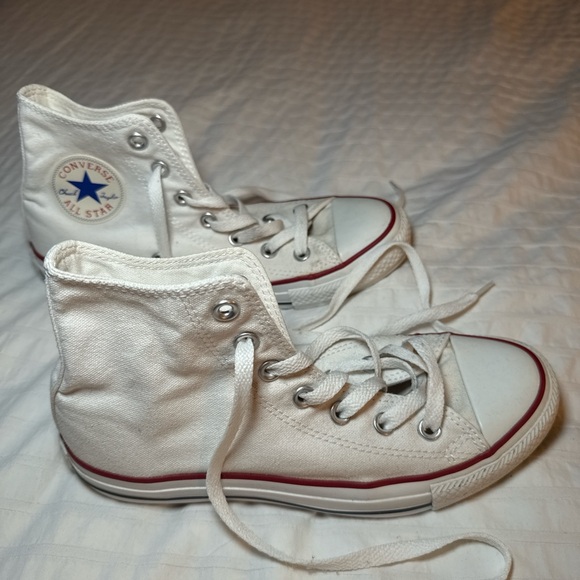 Converse Women’s White High-Top Sneakers - Picture 1 of 3